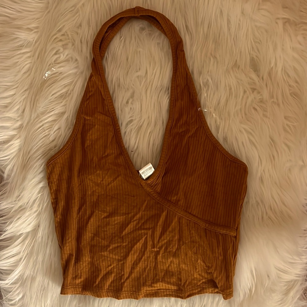 Mustard Cropped Halter Top | Never worn!